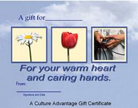 Warm heart nurse gift card